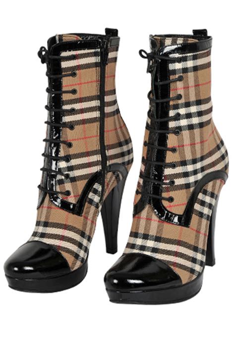 burberry silver boot heels|Burberry high heel boots.